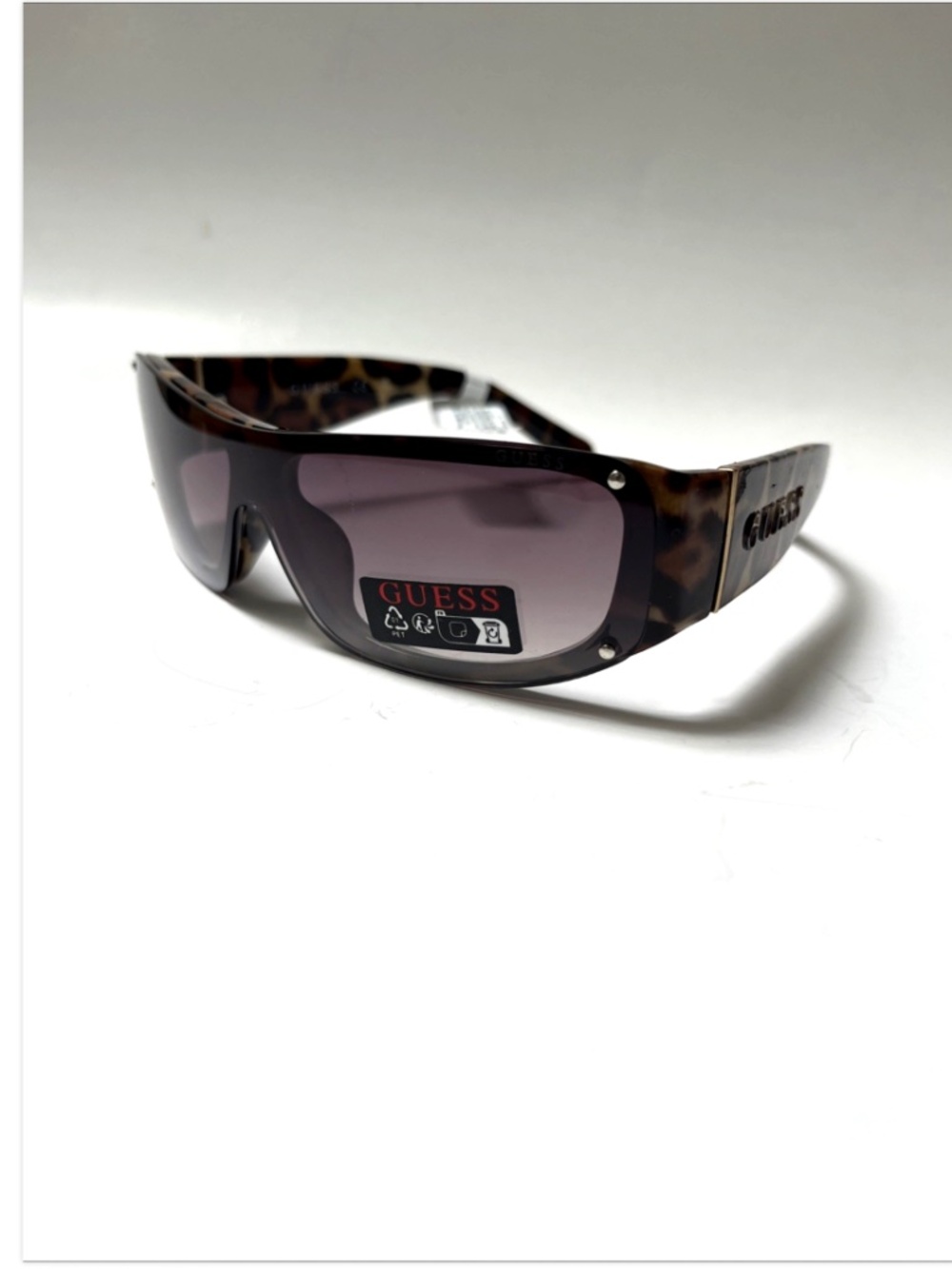 New GUESS Wrap Around Sunglasses GO00085 Leopard Print Embossed Acetate